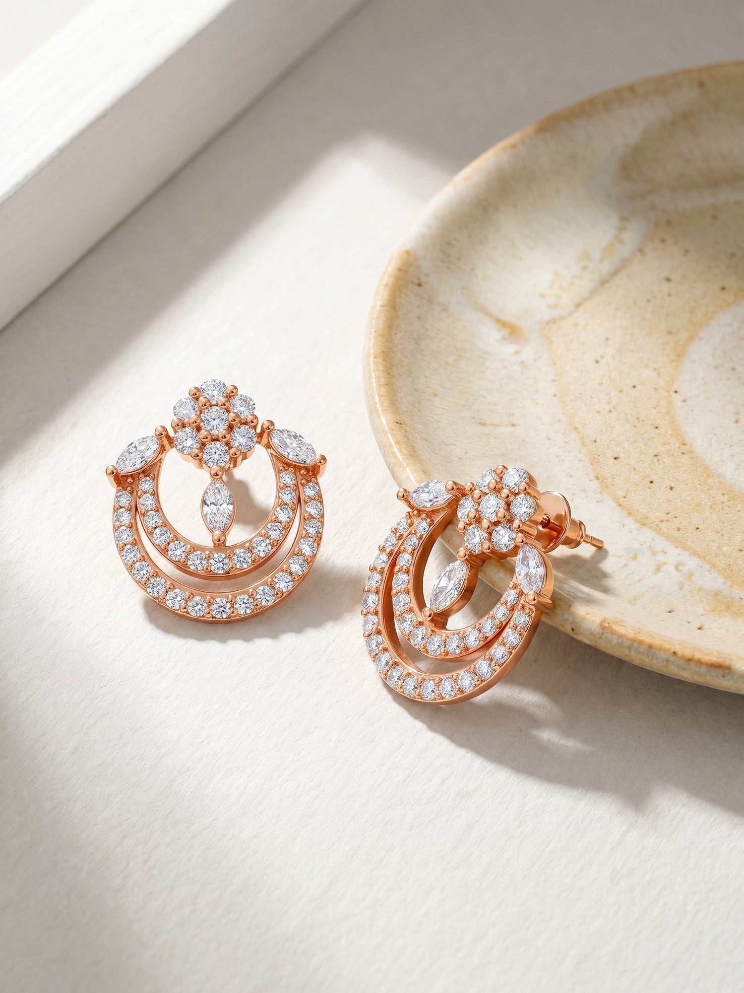 Rose Gold Audrey Earrings