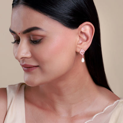 Rose Gold Eachna Earrings