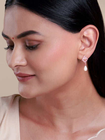 Rose Gold Eachna Earrings