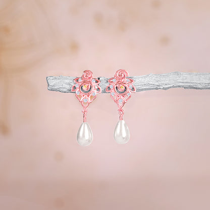 Rose Gold Eachna Earrings