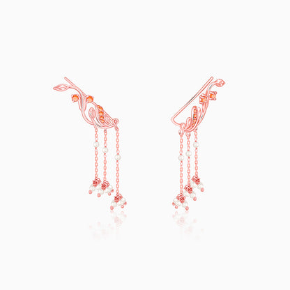 Rose Gold Admiring Climber Earrings