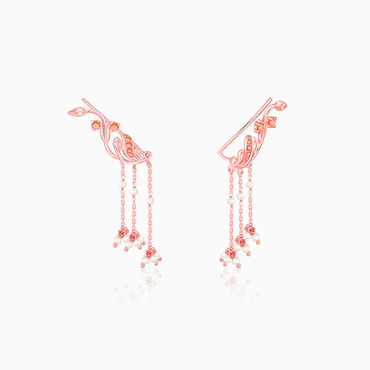 Rose Gold Admiring Climber Earrings