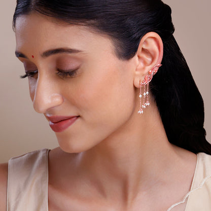 Rose Gold Admiring Climber Earrings