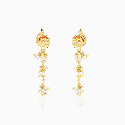 Golden Ambika Dangler Earrings