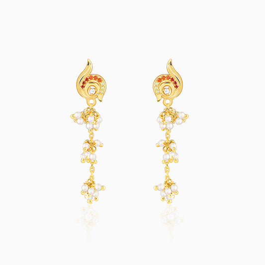 Golden Ambika Dangler Earrings