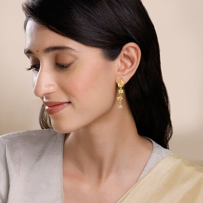 Golden Ambika Dangler Earrings