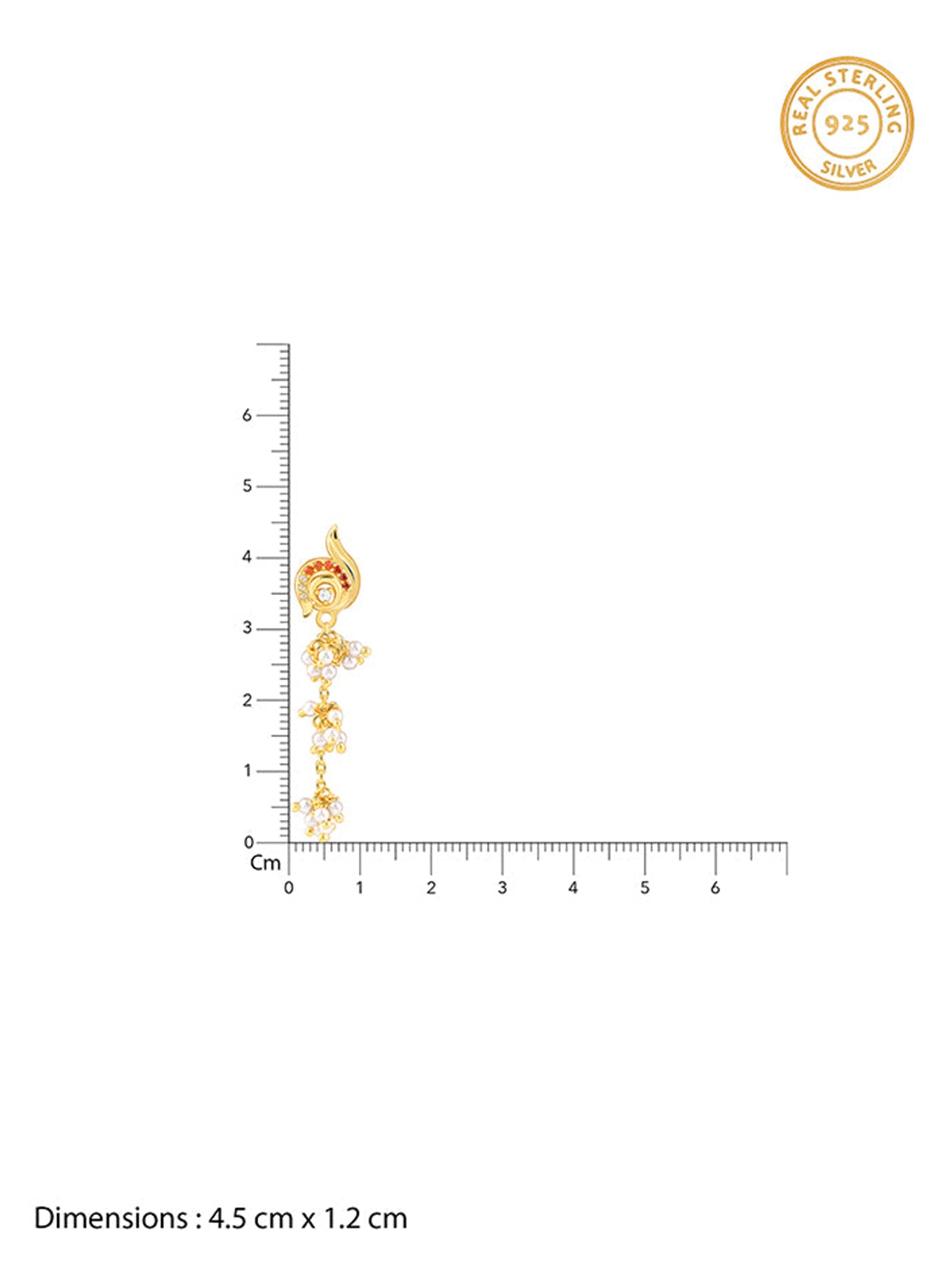 Golden Ambika Dangler Earrings
