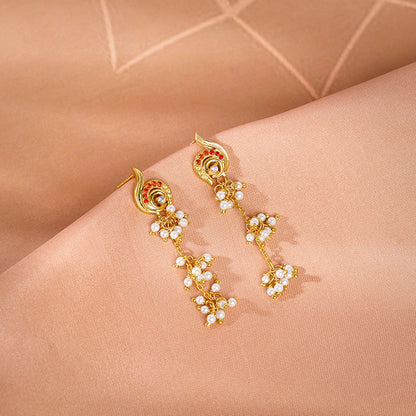 Golden Ambika Dangler Earrings