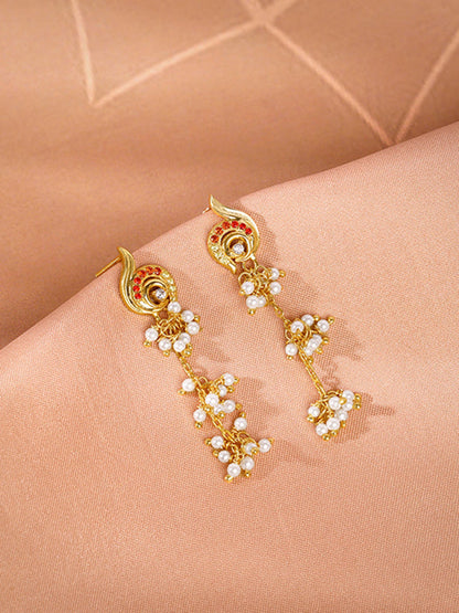 Golden Ambika Dangler Earrings