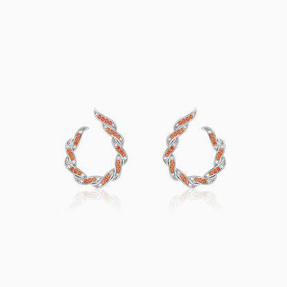 Silver Gaia Hoop Earrings