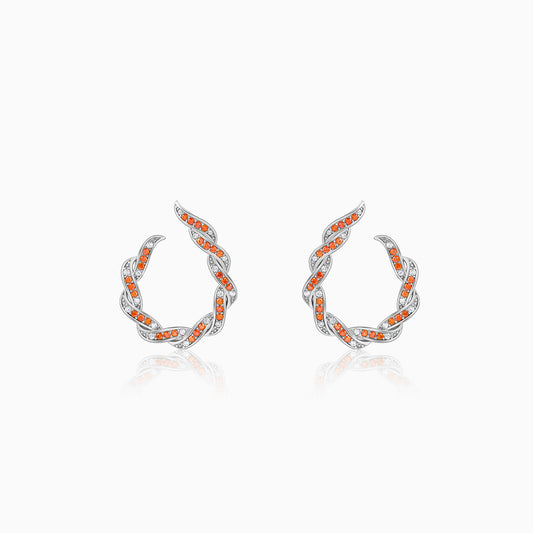 Silver Gaia Hoop Earrings