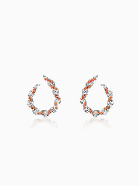 Silver Gaia Hoop Earrings