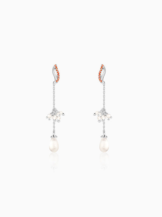 Silver Sekhmet Dangler Earrings