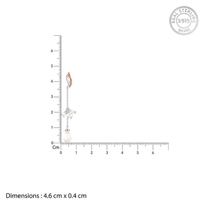 Silver Sekhmet Dangler Earrings