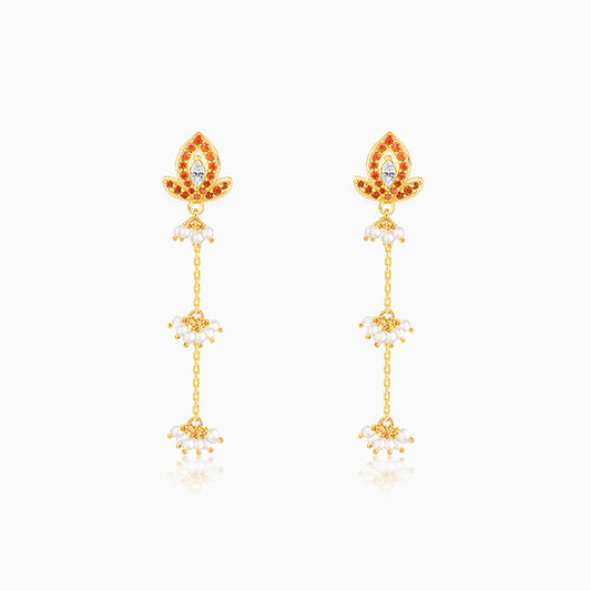 Golden Diana Dangler Earrings