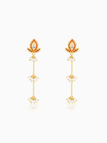 Golden Diana Dangler Earrings