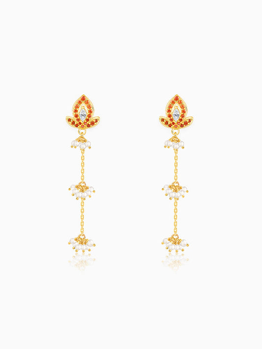 Golden Diana Dangler Earrings