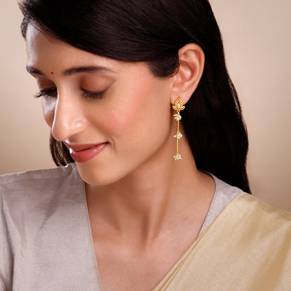 Golden Diana Dangler Earrings