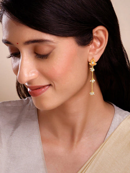 Golden Diana Dangler Earrings
