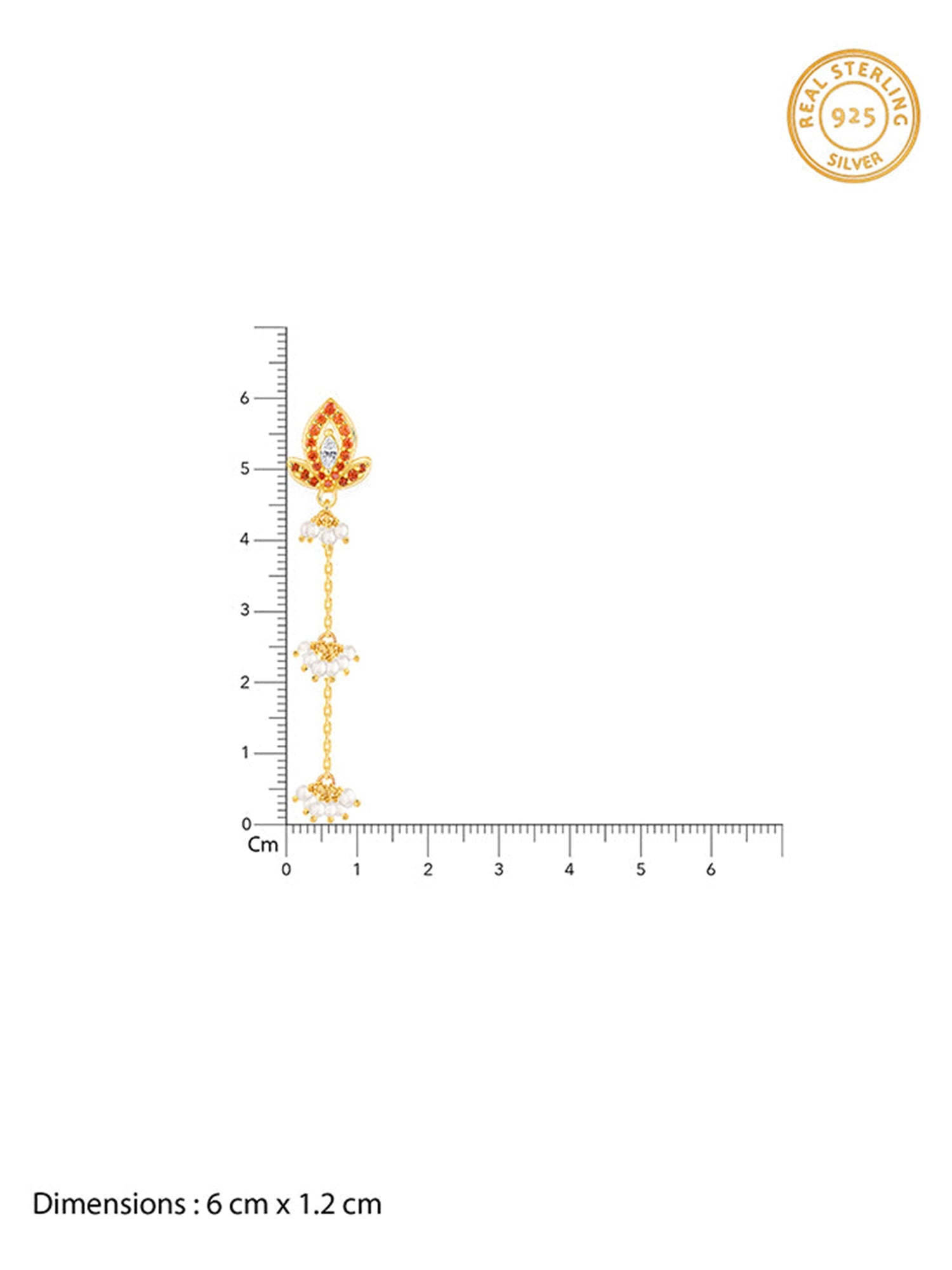 Golden Diana Dangler Earrings