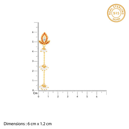 Golden Diana Dangler Earrings