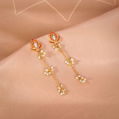 Golden Diana Dangler Earrings