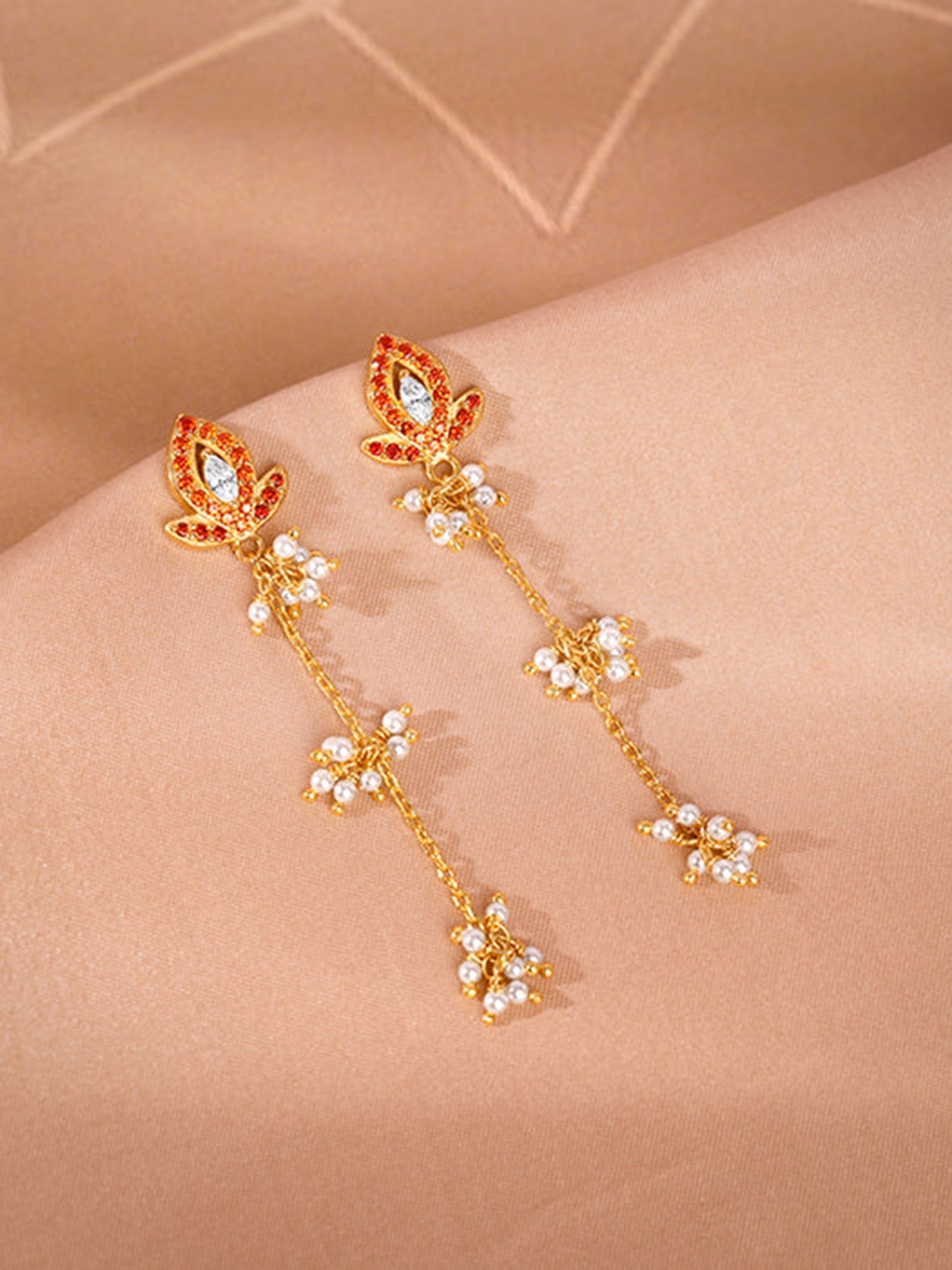 Golden Diana Dangler Earrings