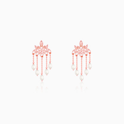 Rose Gold Cascade Danglers