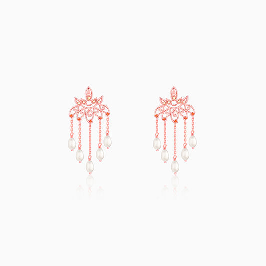 Rose Gold Cascade Danglers