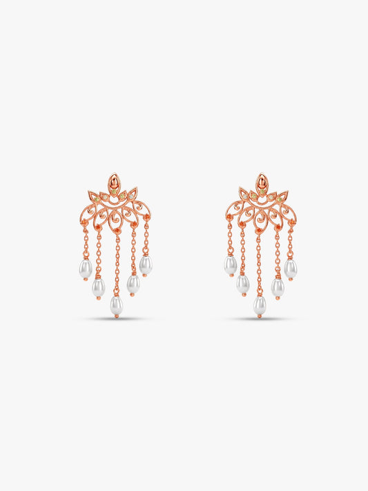 Rose Gold Cascade Danglers
