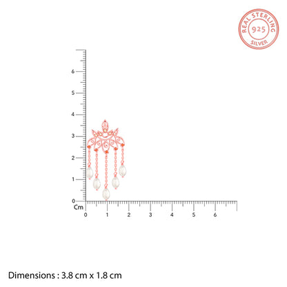 Rose Gold Cascade Danglers