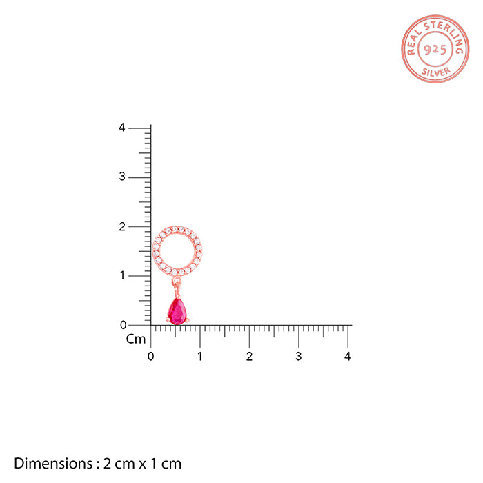 Rose Gold Circular Droplet Earrings- rose gold earrings for women