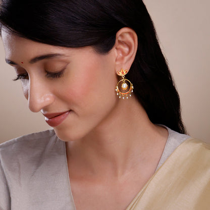 Golden Hera Chandbali Earrings