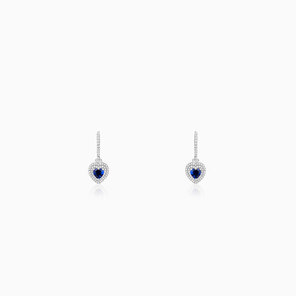 Silver Royal Heart Earrings