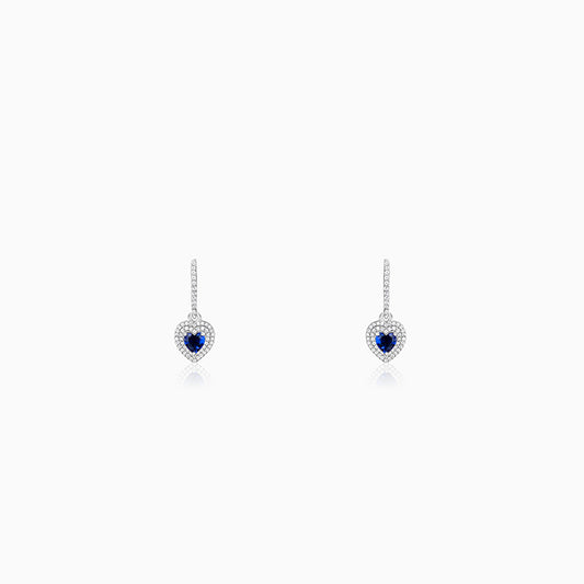 Silver Royal Heart Earrings