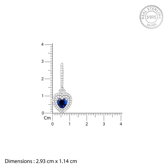 Silver Royal Heart Earrings