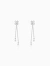 Silver Twilight Petals Earrings