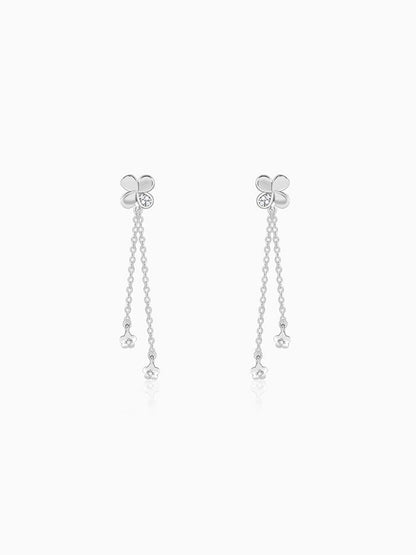 Silver Twilight Petals Earrings