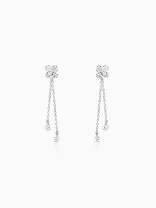 Silver Twilight Petals Earrings