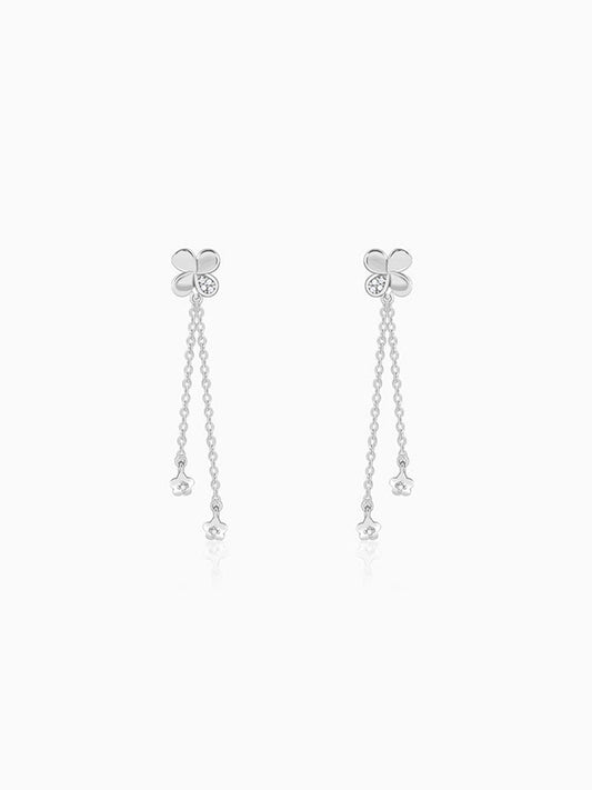 Silver Twilight Petals Earrings