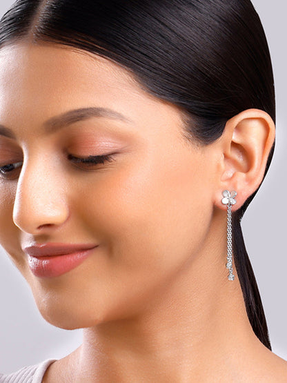 Silver Twilight Petals Earrings