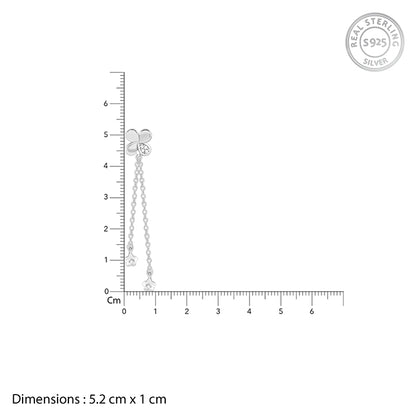 Silver Twilight Petals Earrings