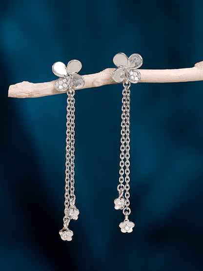 Silver Twilight Petals Earrings