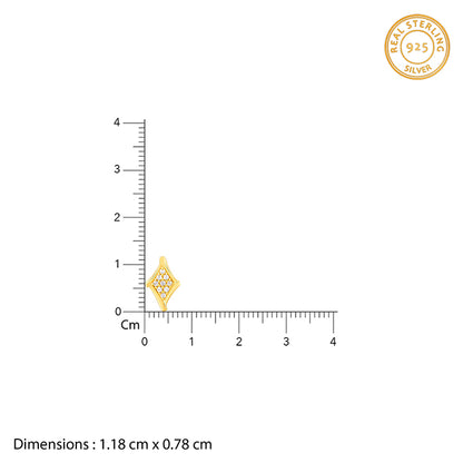 Golden Rhombus Glint Studs