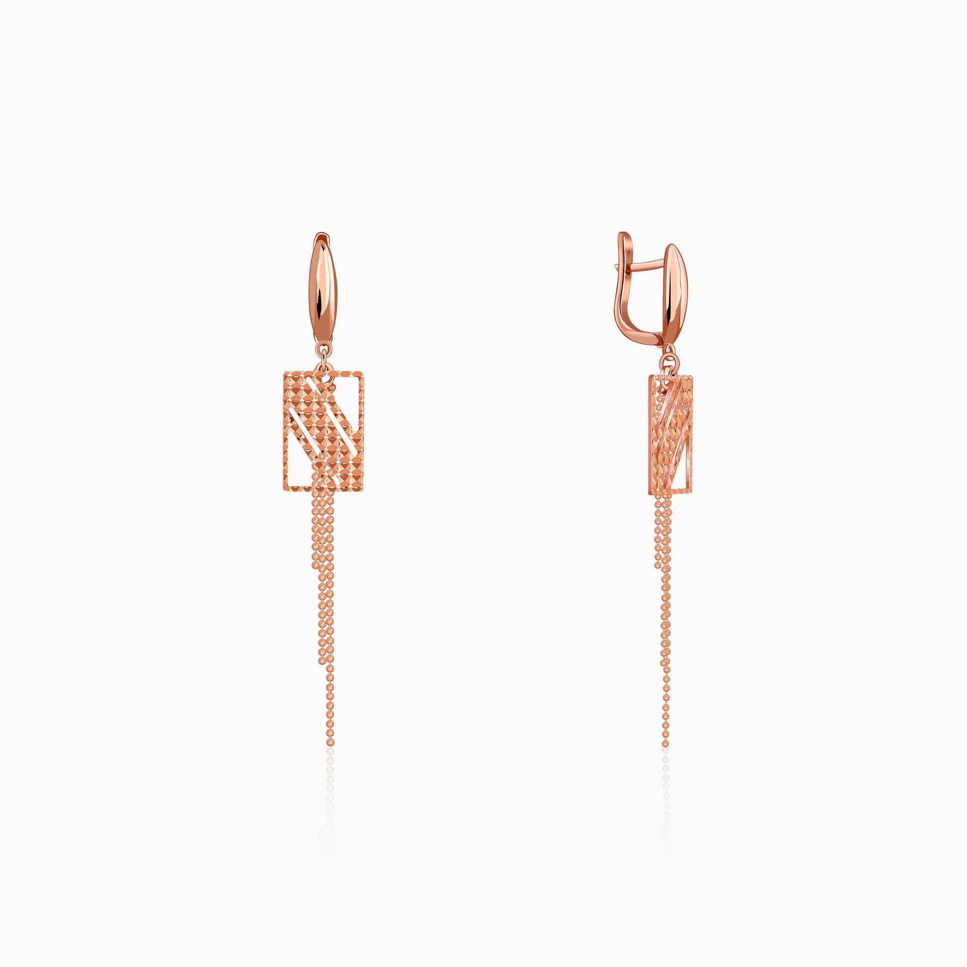 Rose Gold Attention Earrings