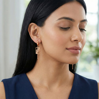 Rose Gold Attention Earrings