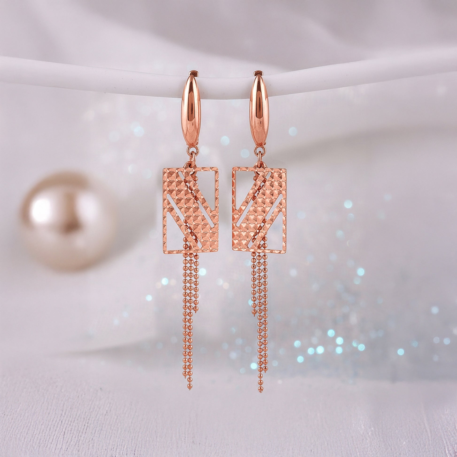 Rose Gold Attention Earrings