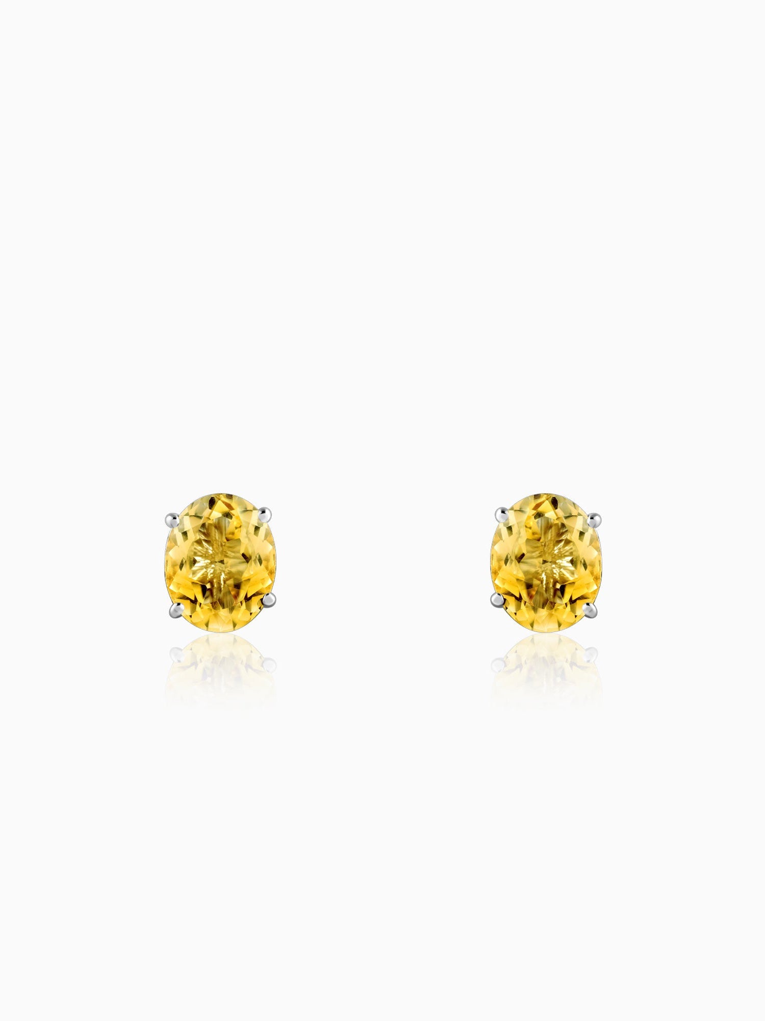 Silver Grace Citrine Studs