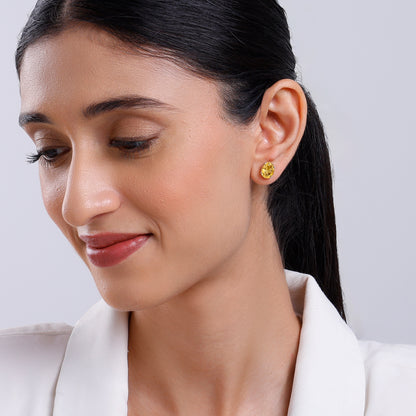 Silver Grace Citrine Studs