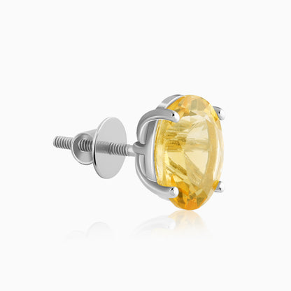 Silver Grace Citrine Studs